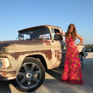 Farm Rio - Girasoles Dress - Pink Sunflowers